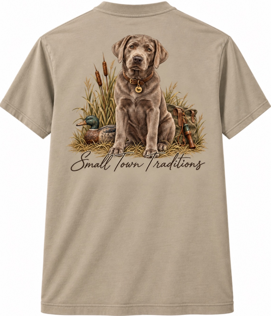 Silver Lab Tee - Small Town Traditions Southern Apparel
