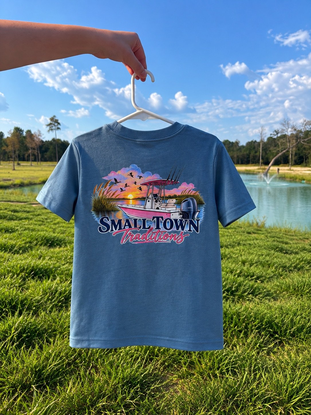 Pink Coastal Boat Tee