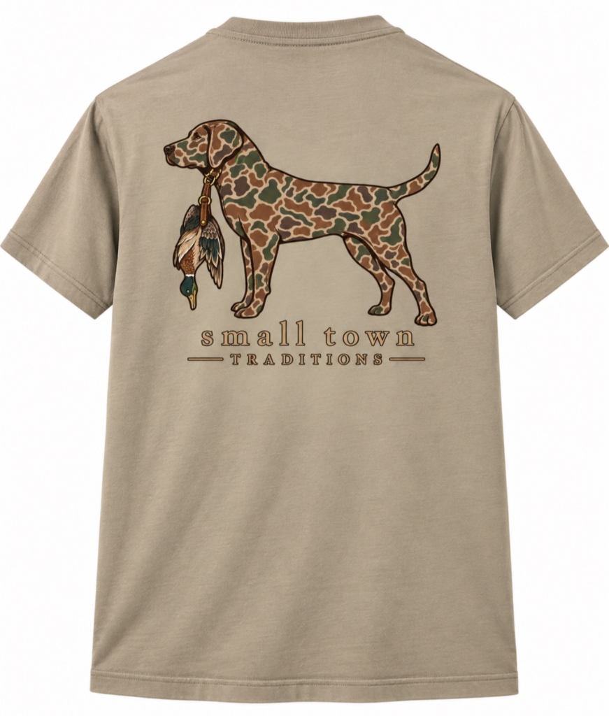 Camo Retriever Tee - Small Town Traditions Southern Apparel