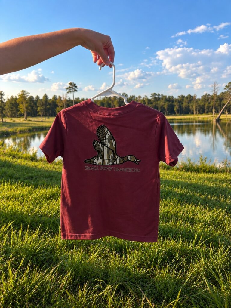 Pink Mallard Tee - Small Town Traditions Southern Apparel