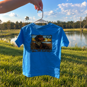 Youth Duck Dog Sunset Tee - Royal Blue
