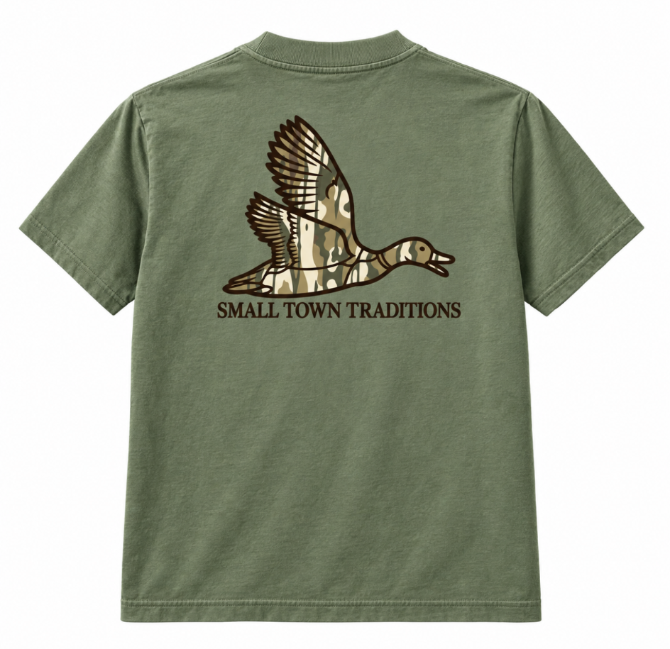 Camo Mallard Tee - Moss Green